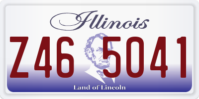 IL license plate Z465041