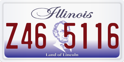 IL license plate Z465116