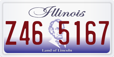 IL license plate Z465167