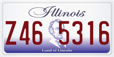 IL license plate Z465316
