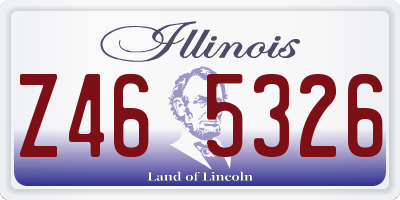 IL license plate Z465326