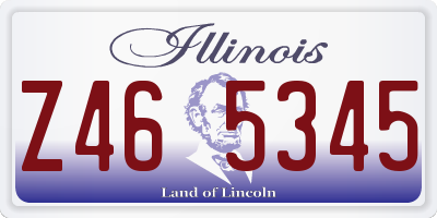 IL license plate Z465345