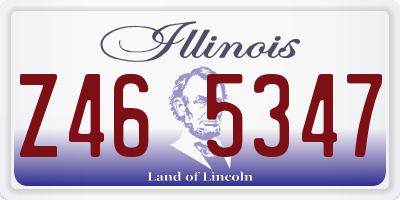 IL license plate Z465347
