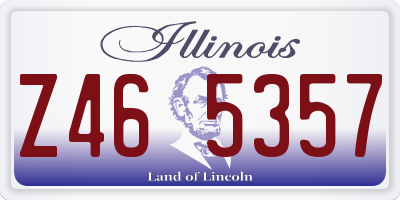 IL license plate Z465357