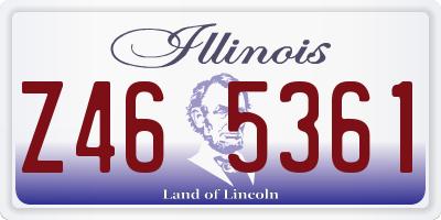 IL license plate Z465361