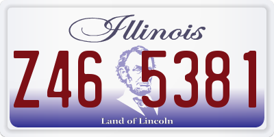IL license plate Z465381