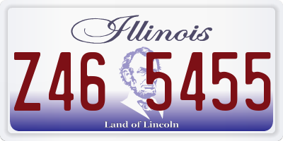 IL license plate Z465455