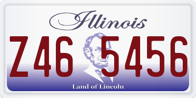 IL license plate Z465456
