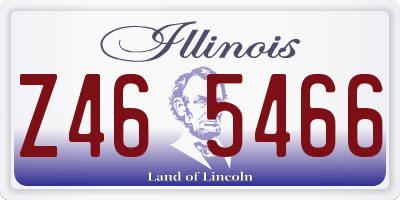 IL license plate Z465466