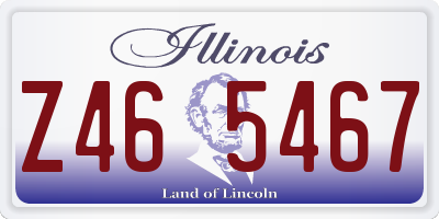 IL license plate Z465467