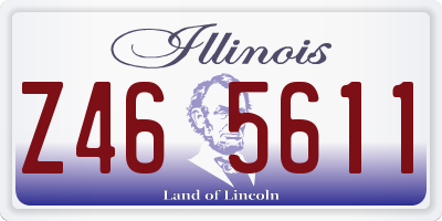 IL license plate Z465611