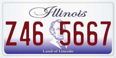 IL license plate Z465667