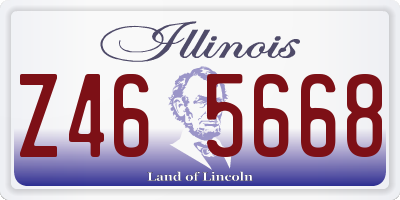 IL license plate Z465668