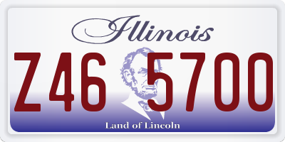 IL license plate Z465700