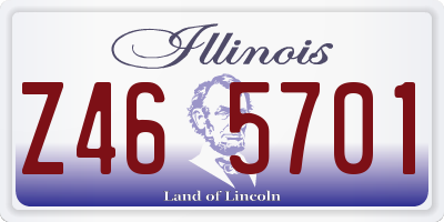 IL license plate Z465701