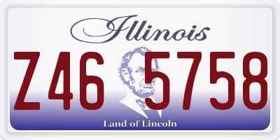IL license plate Z465758