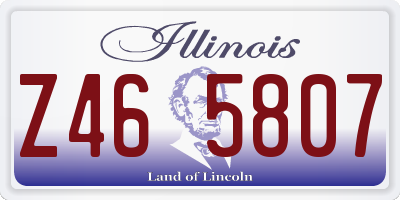 IL license plate Z465807