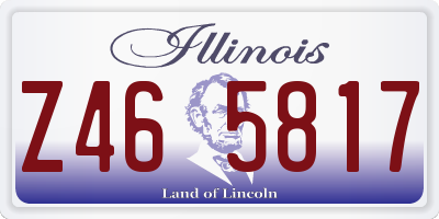 IL license plate Z465817