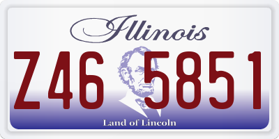 IL license plate Z465851