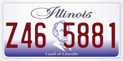 IL license plate Z465881