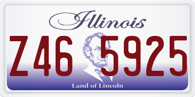 IL license plate Z465925
