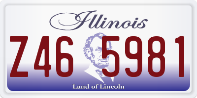 IL license plate Z465981