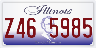 IL license plate Z465985