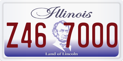 IL license plate Z467000