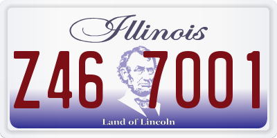 IL license plate Z467001