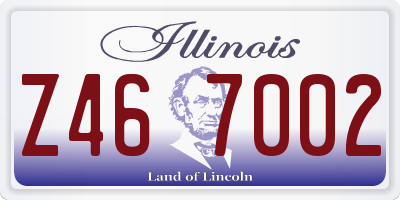 IL license plate Z467002