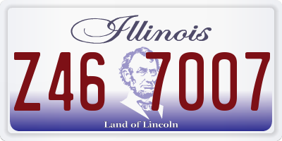 IL license plate Z467007