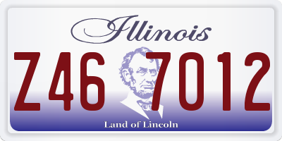 IL license plate Z467012