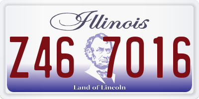 IL license plate Z467016