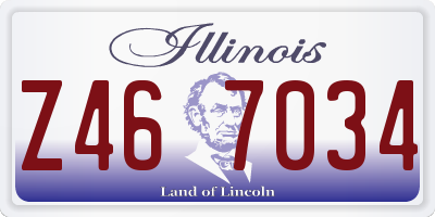 IL license plate Z467034