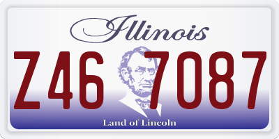 IL license plate Z467087