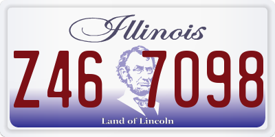 IL license plate Z467098