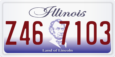 IL license plate Z467103