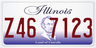 IL license plate Z467123