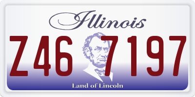 IL license plate Z467197