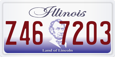 IL license plate Z467203
