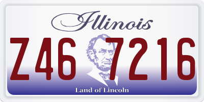 IL license plate Z467216