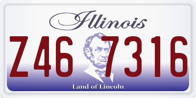 IL license plate Z467316