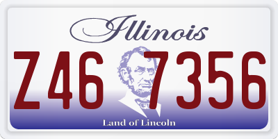 IL license plate Z467356