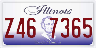 IL license plate Z467365
