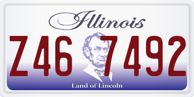 IL license plate Z467492