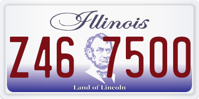 IL license plate Z467500