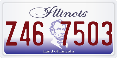 IL license plate Z467503