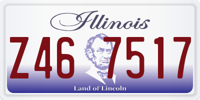 IL license plate Z467517