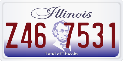 IL license plate Z467531