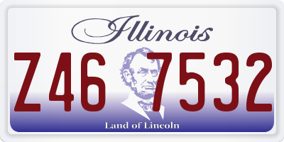 IL license plate Z467532